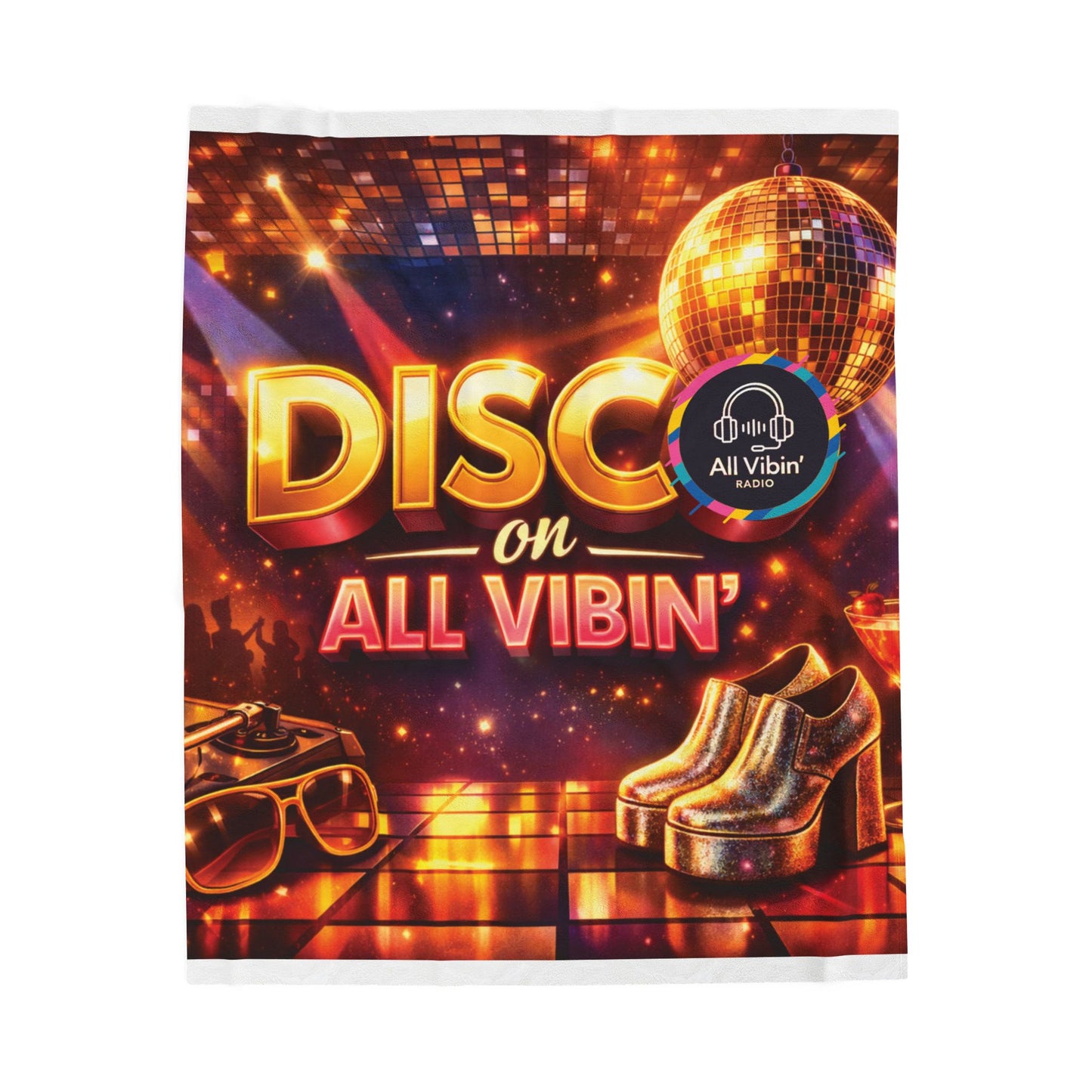 Disco On — Velveteen Plush Blanket | Retro Disco Party Vibes