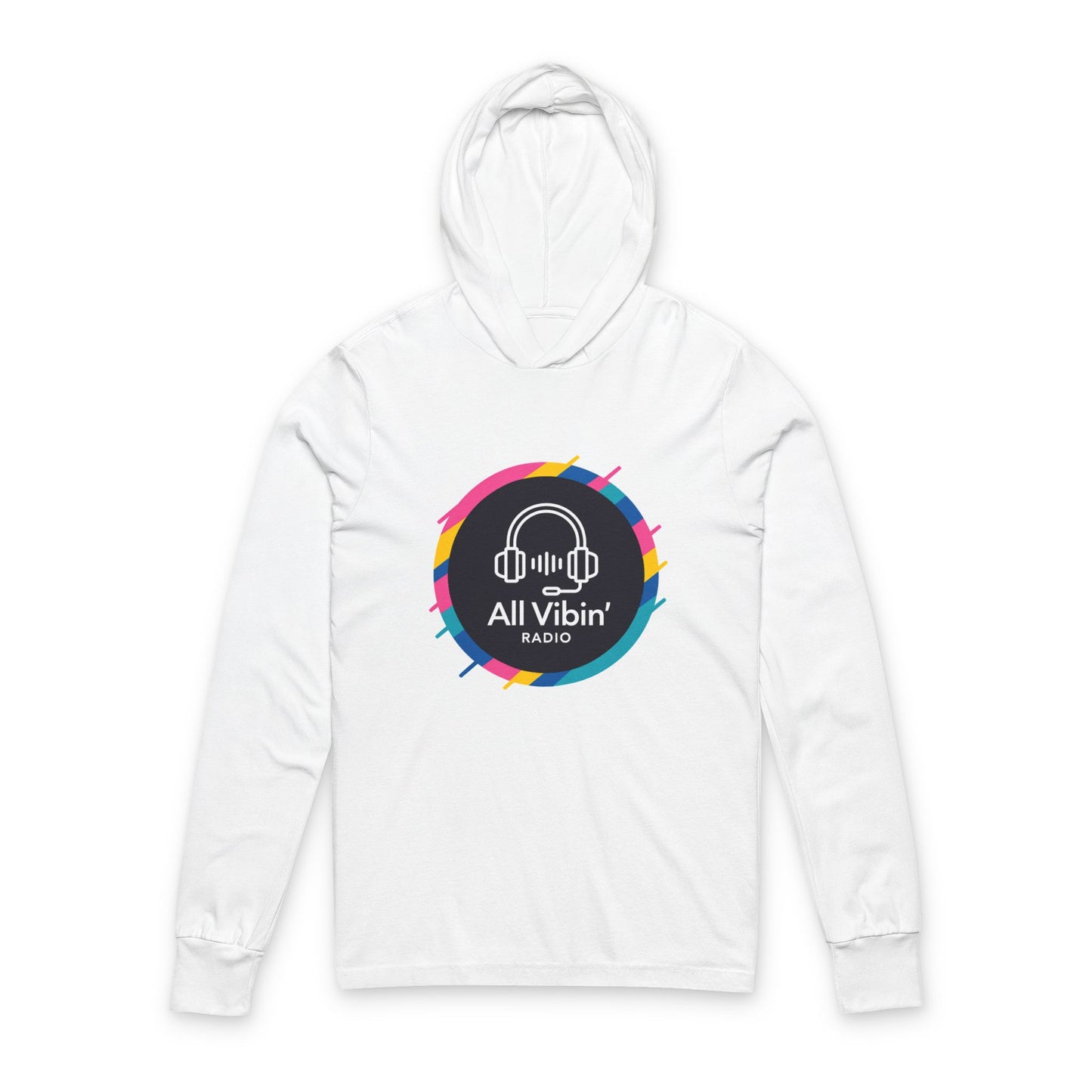 All Vibes Radio Unisex Hoodie - Music Lover's Long Sleeve Tee, Gift for Musicians, Casual Wear, Festival Apparel, Radio Enthusiasts