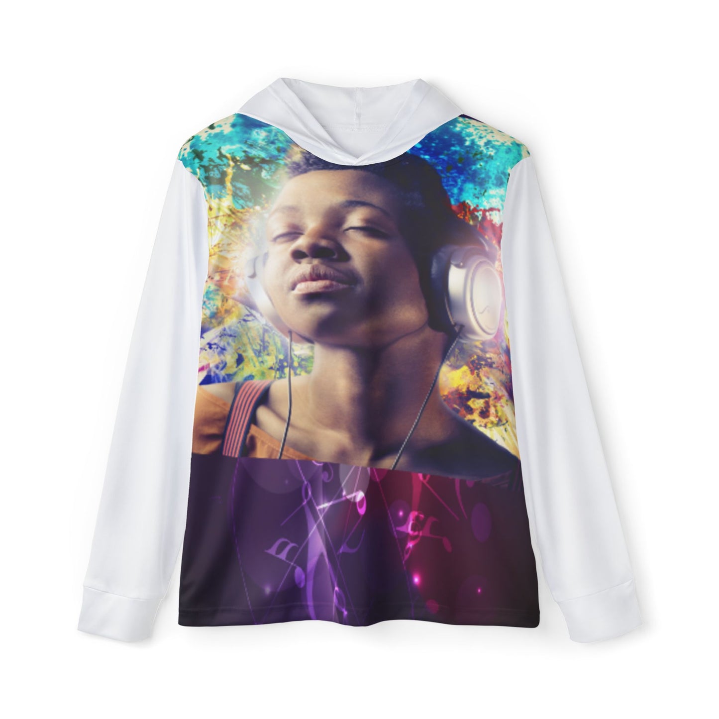 Music Lover Men's Warmup Hoodie – Colorful Headphones AOP