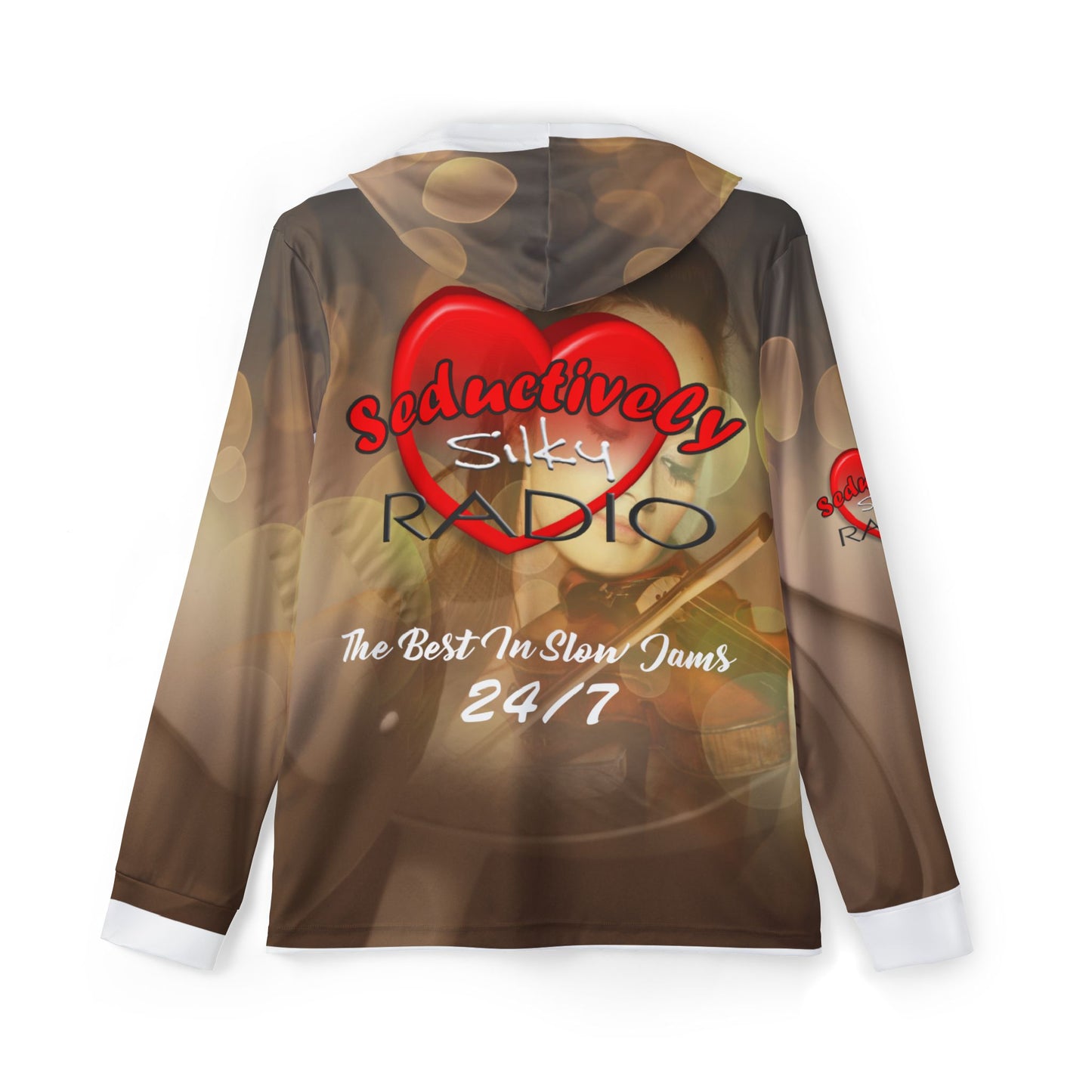 Seductively Silky Radio Hoodie, Music Lover's Warmup Sweater, Chill Vibe Pullover, Unique Gift for Musicians, Cozy Casual Wear