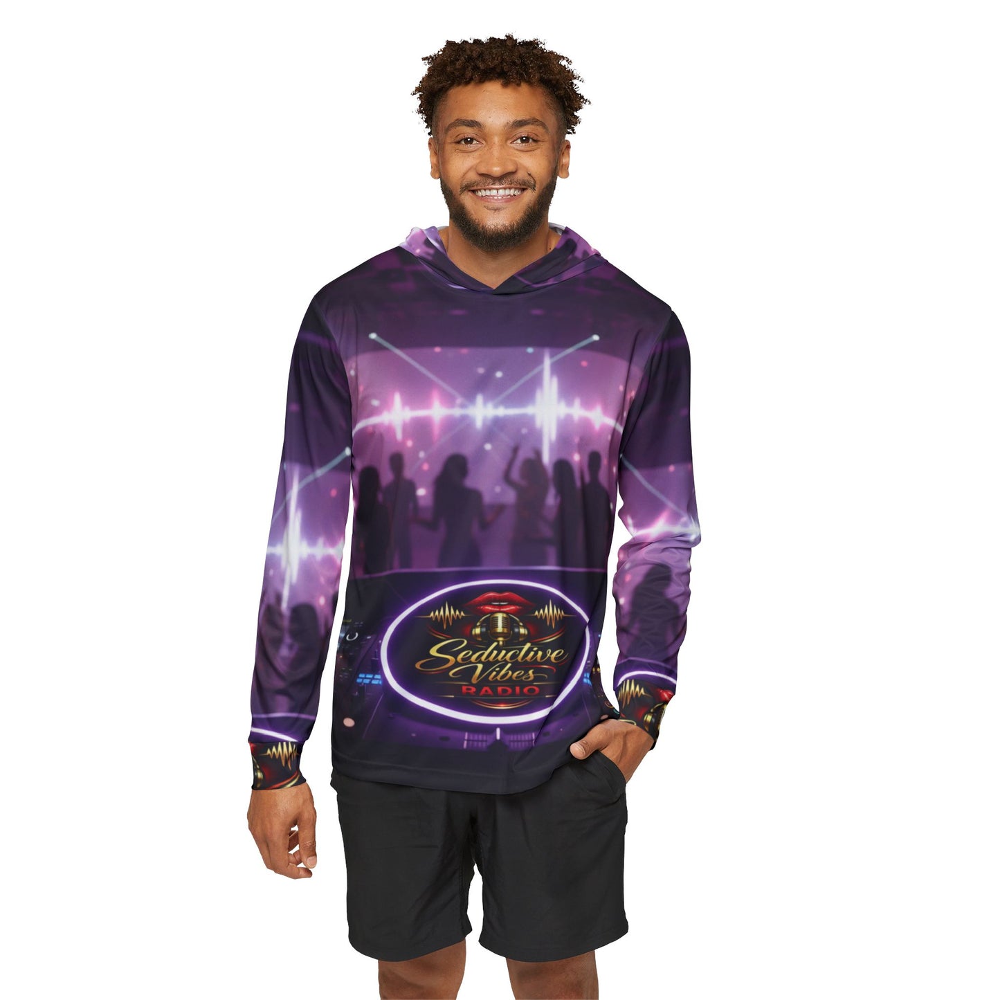 DJ Club Scene Hoodie — Neon Dance Party Warmup Pullover