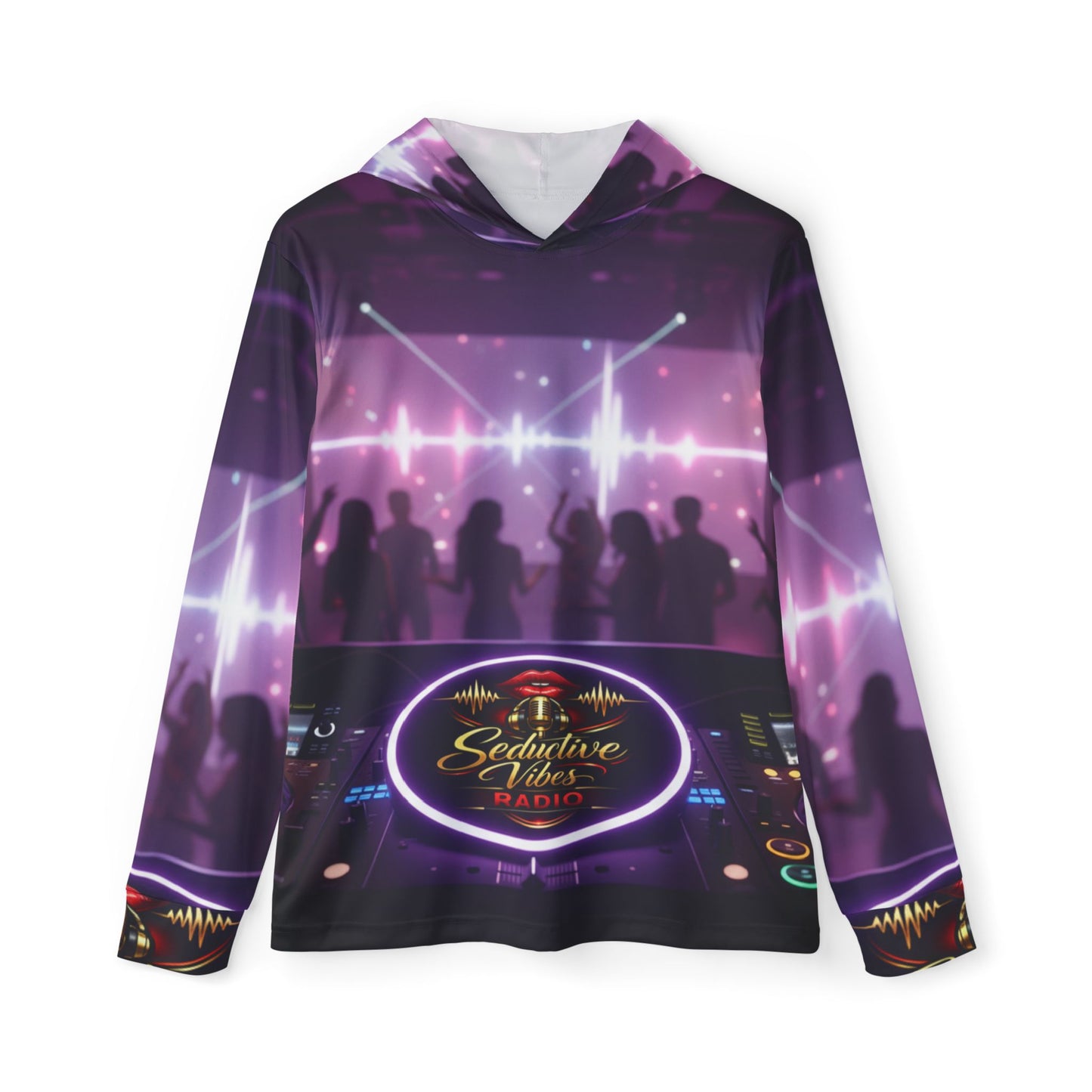 DJ Club Scene Hoodie — Neon Dance Party Warmup Pullover