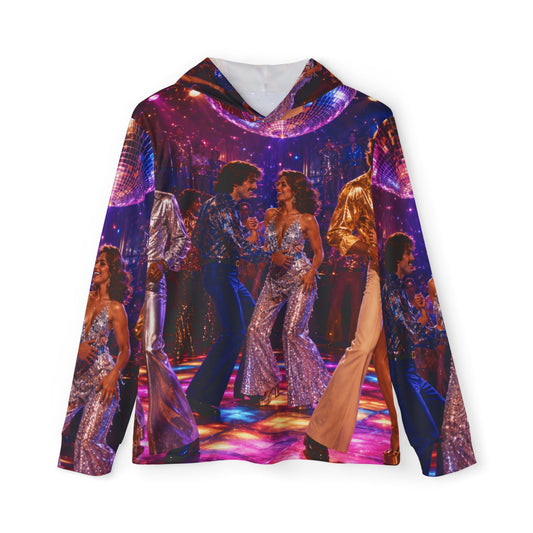 Disco Dance All-Over Print Hoodie — 70s Retro Party Vibe