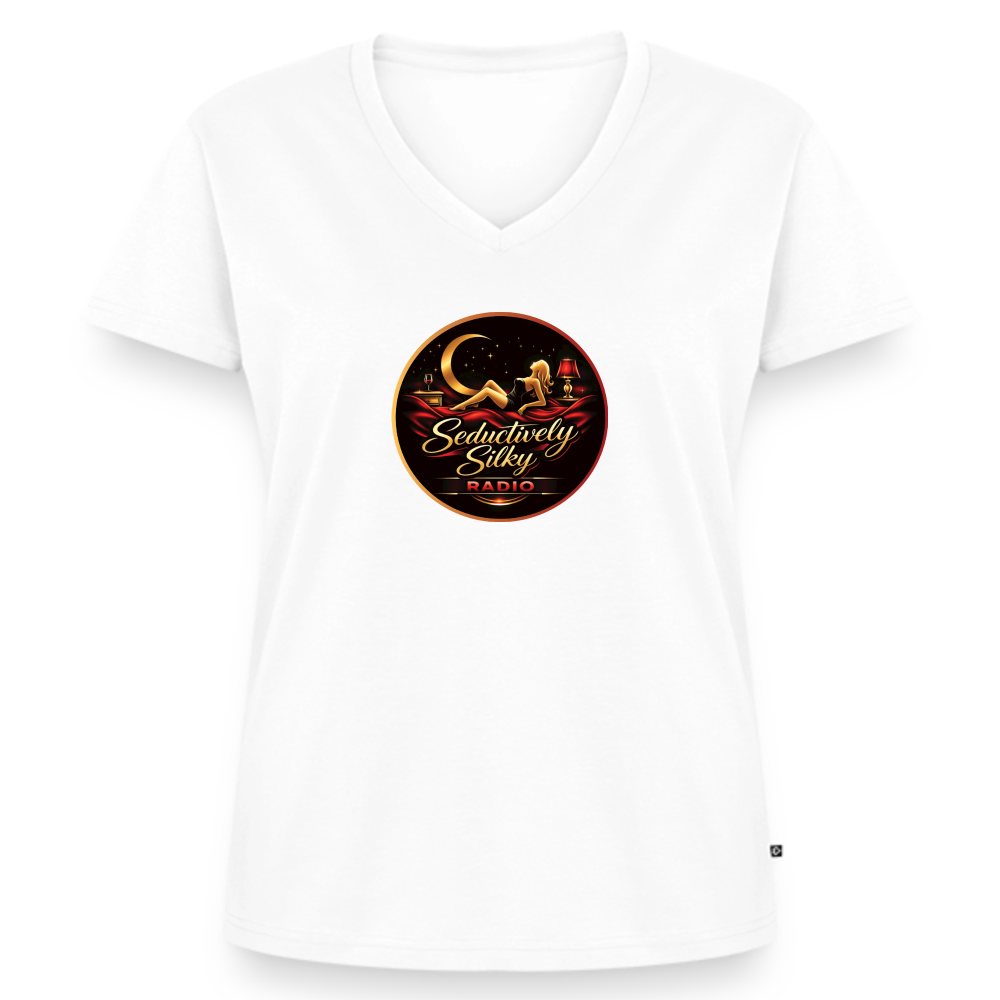Women's Premium Organic V-Neck T-shirt - white