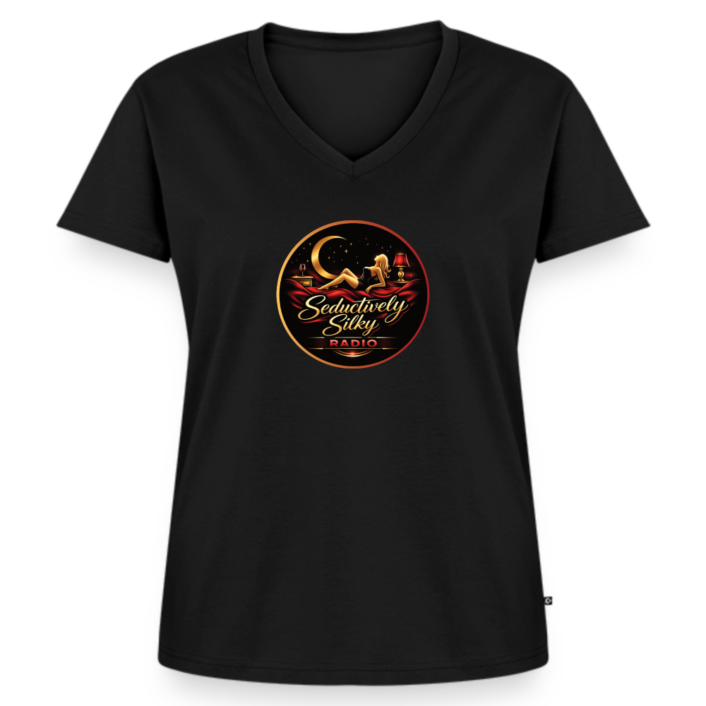 Women's Premium Organic V-Neck T-shirt - black