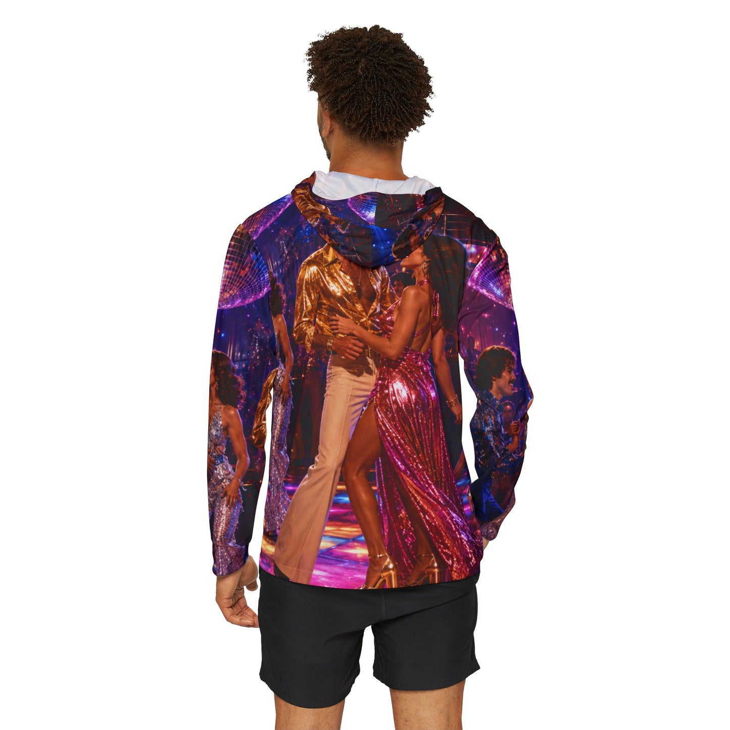 Disco Dance All-Over Print Hoodie — 70s Retro Party Vibe
